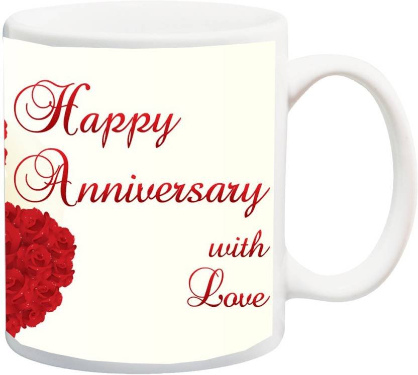 Fantaboy Happy Anniversary With Love Printed Coffee Mug