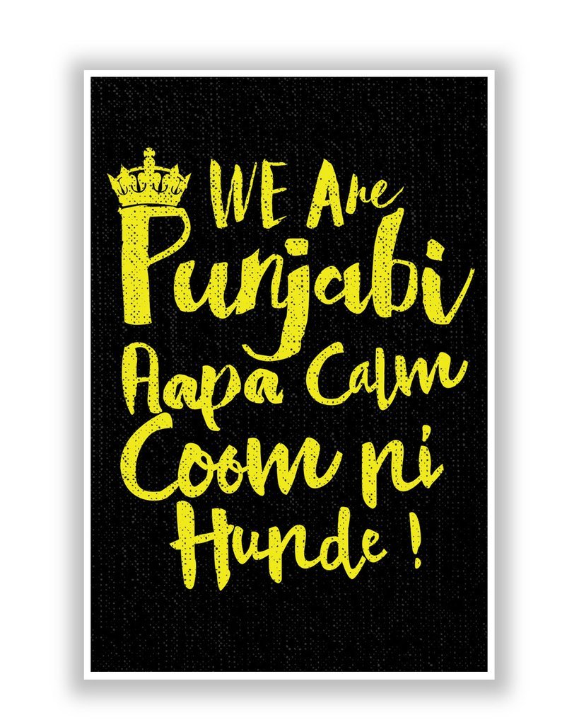 Fantaboy We Are Punjabi Quotes  Printed Poster (12 x 18)