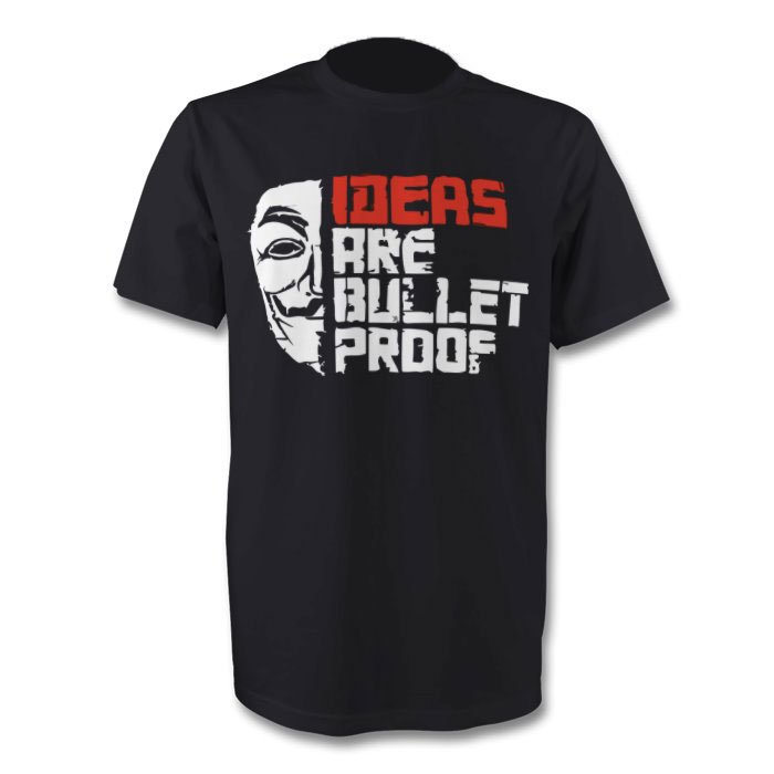 Fantaboy Ideas Are Bullet Proos Printed T-Shirt 