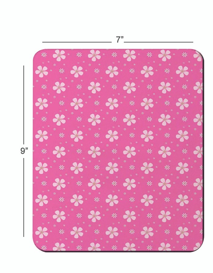 Fantaboy Cool Pink Floral Print Mouse Pad