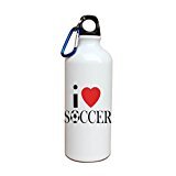 Fantaboy "I Love Soccer " Printed Sipper Bottle (7 x 7 Inch)