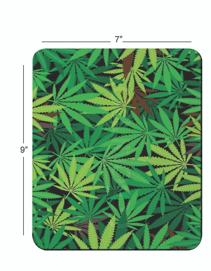 Fantaboy Mix Green Leaf Print Mouse Pad