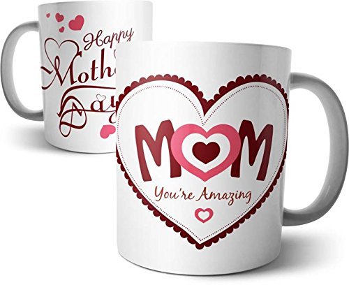 Fantaboy  Mother's Day Love Shape Printed Coffee Mug