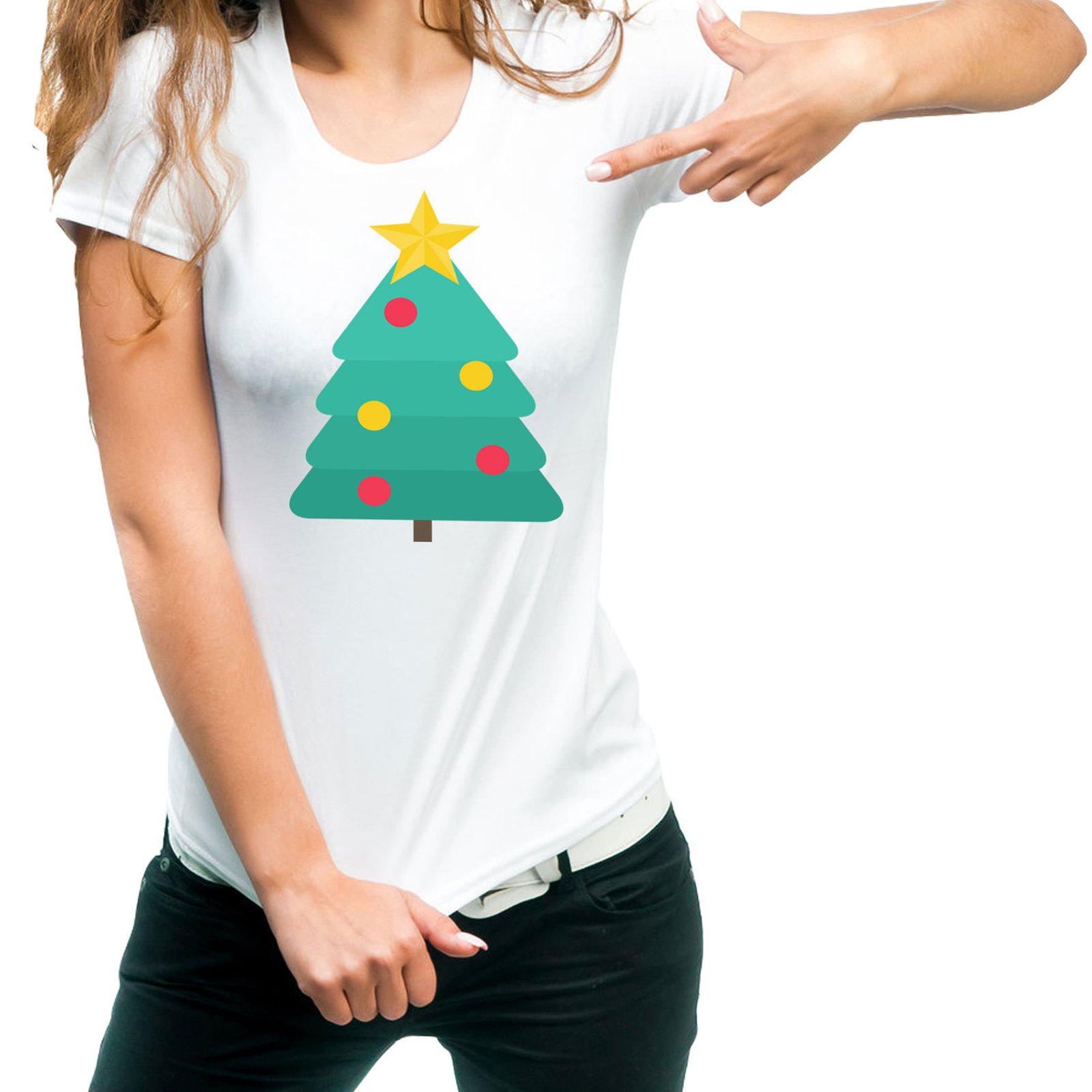 Fantaboy Christmas Tree Printed T-Shirt