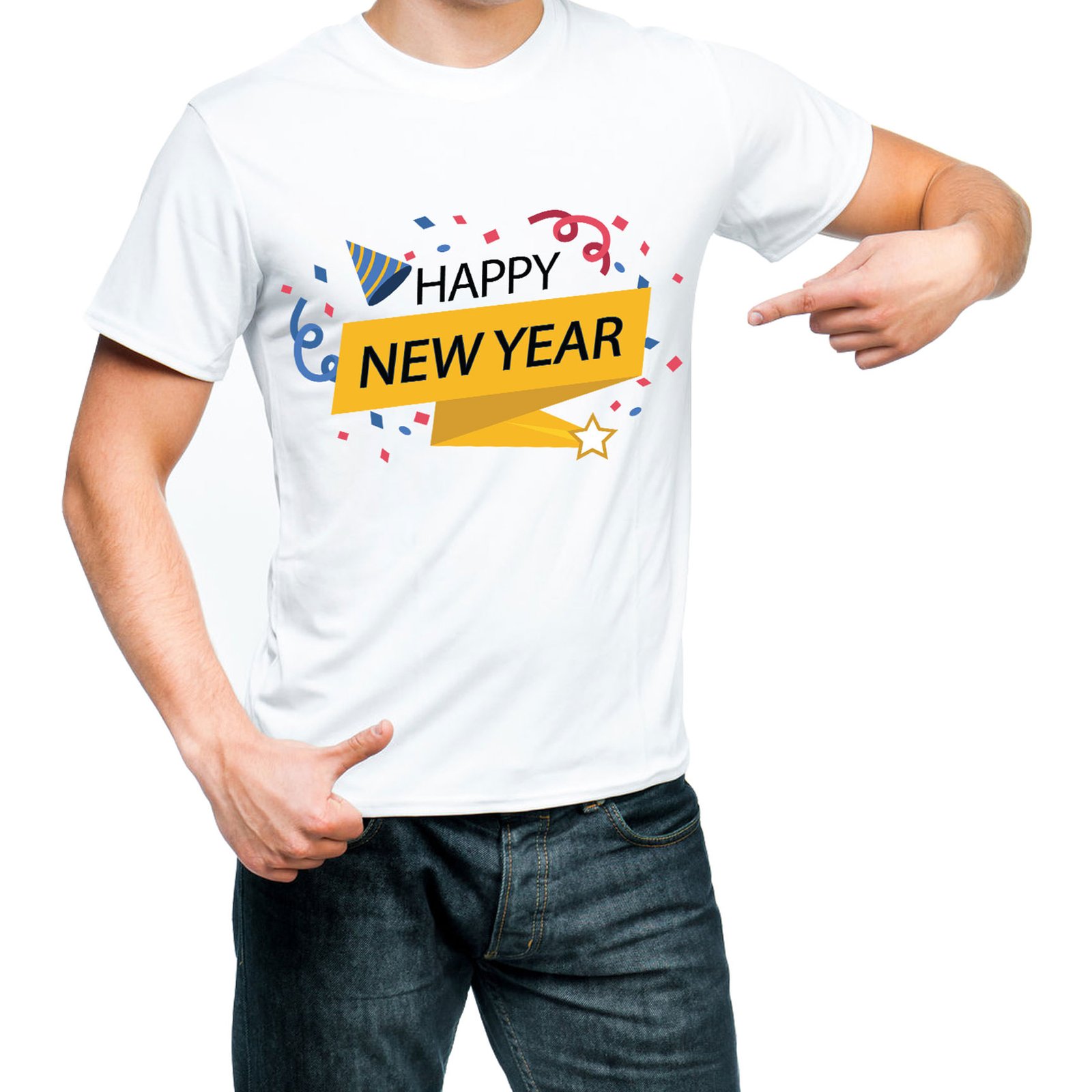 Fantaboy Happy New Year  Cool Printed T- shirt