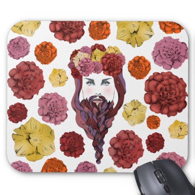 Fantaboy Arty Bearded Lady Mouse Pad