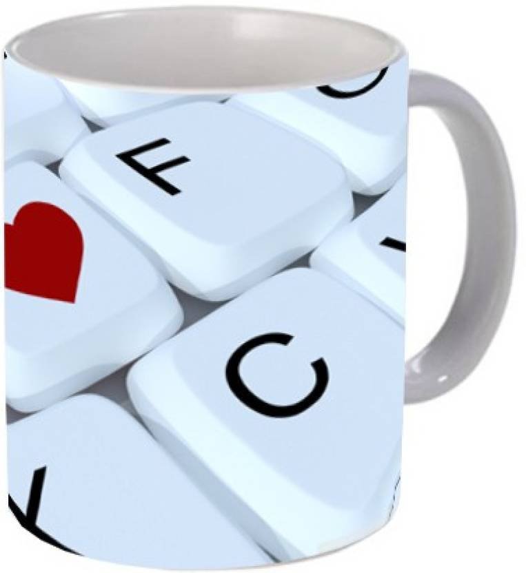 Fantaboy Love Sign Keyboard Coffee Mug