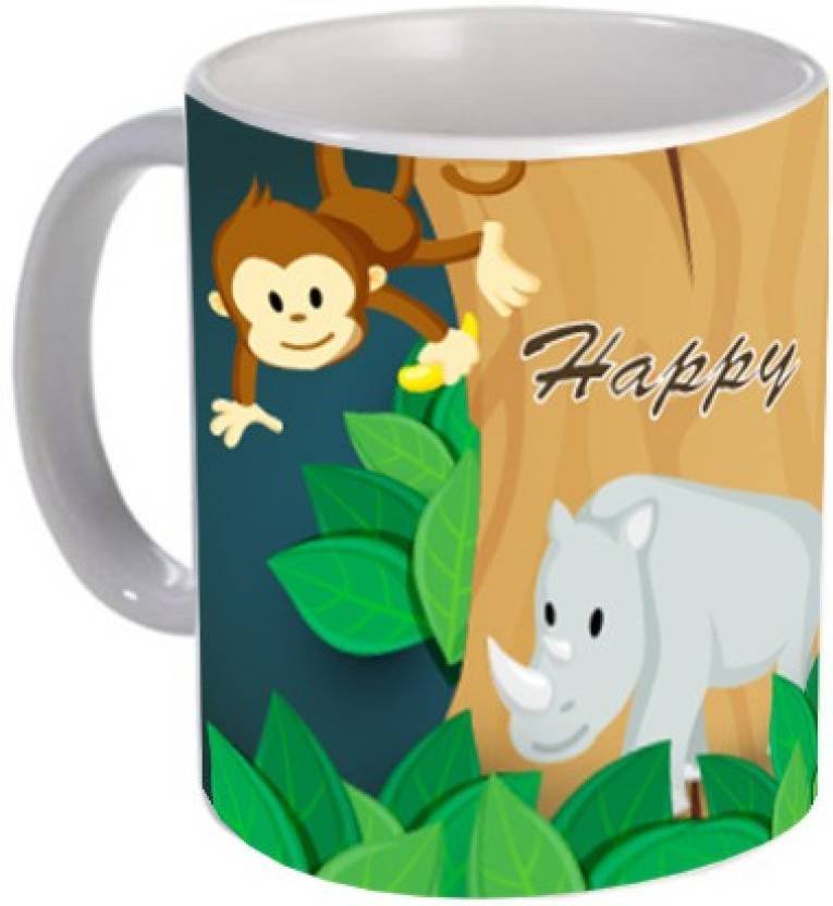 Fantaboy Happy Birthday For Cartoon Animals Printed Coffee Mug