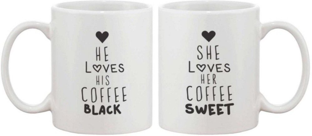 Fantaboy Black Coffee Sweet Coffee Couple Ceramic Mug