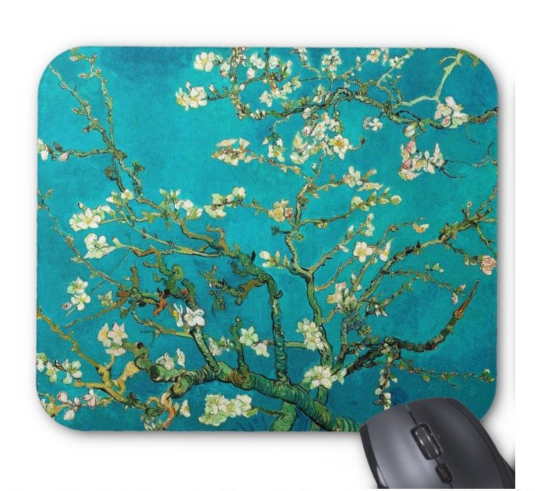 Fantaboy Blossoming Almond Tree Floral Art Mouse Pad