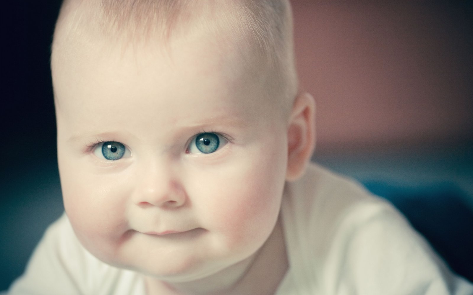 Fantaboy Baby Face Blue Eyes Cute Printed Poster (12 x18)