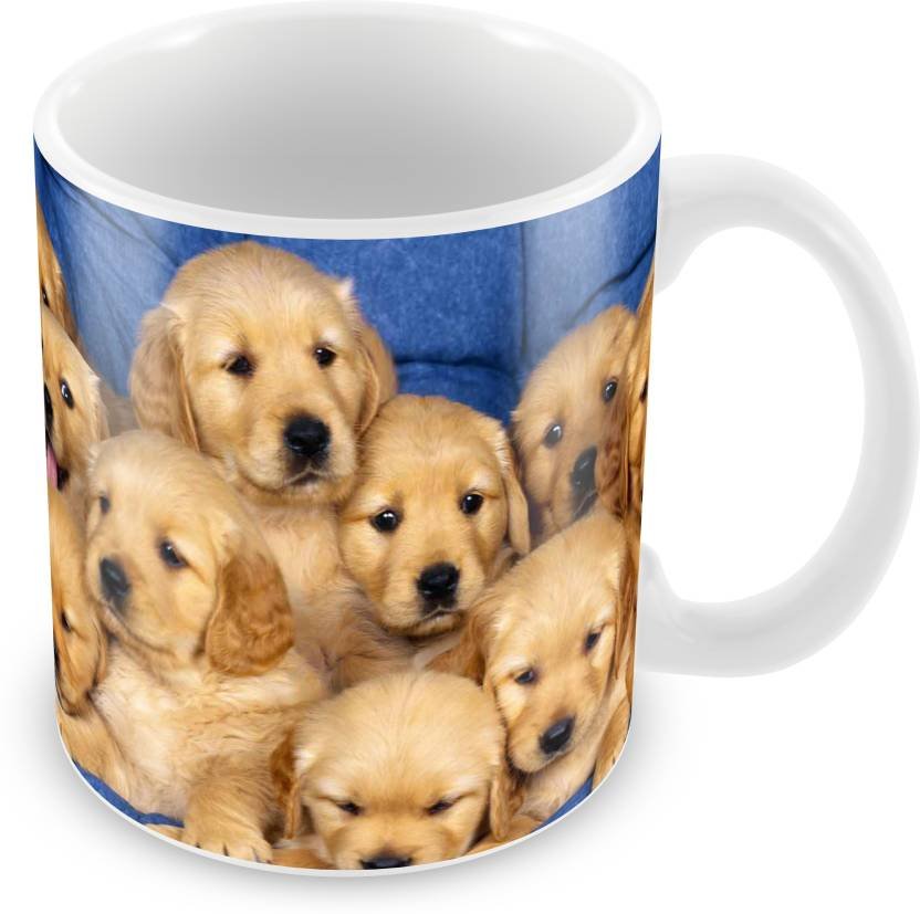 Fantaboy  Cute Puppies Printed Coffee Mug