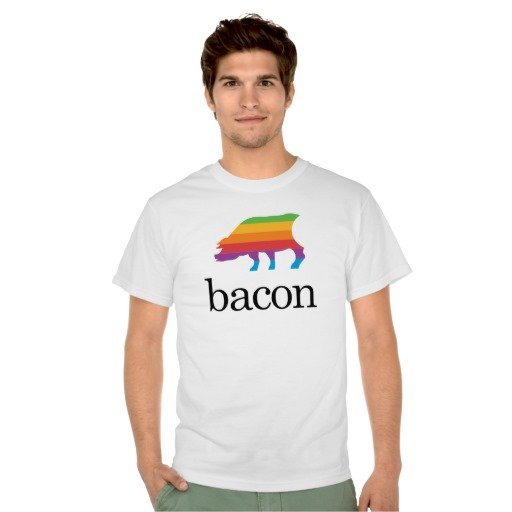 Fantaboy Bacon Apple Parody T-shirt 