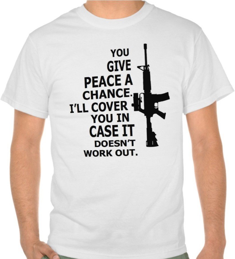 Fantaboy Give Peace A Chance Printed T-Shirt