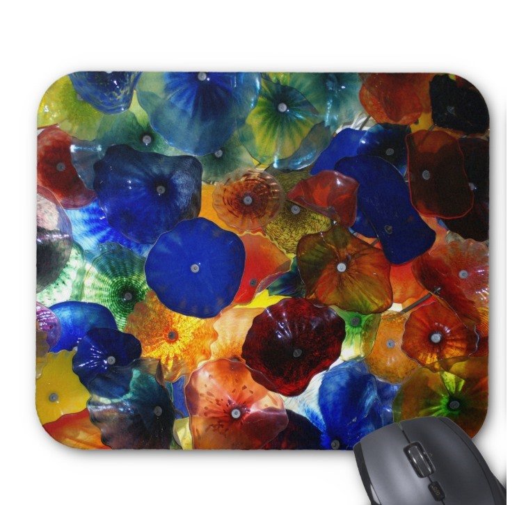 Fantaboy Glass Flowers Mouse Pad