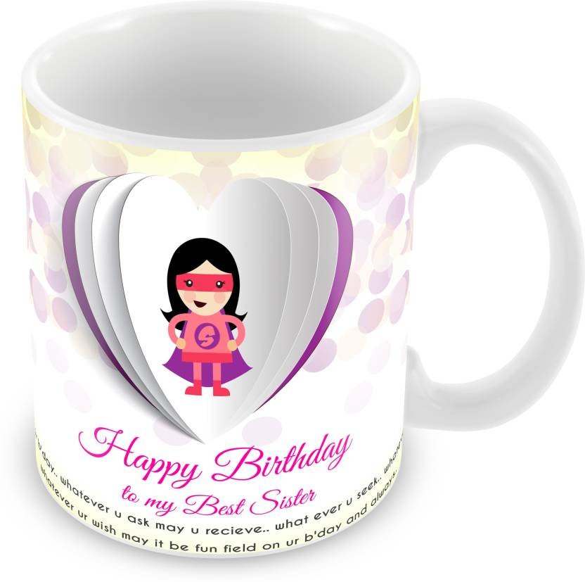 Fantaboy  Happy Birthday My Sister Printed Coffee Mug