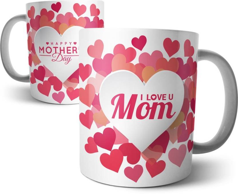 Fantaboy Happy Mother's Day Heart Shape Printed Coffee Mug