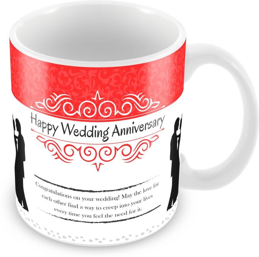 Fantaboy  Wedding Anniversary Wishes Printed Coffee Mug