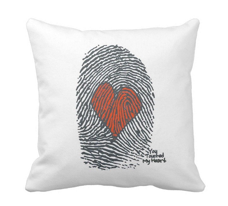 Fantaboy Heart Fingerprint Cushion Cover