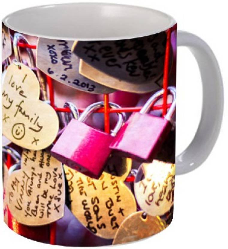 Fantaboy  Locked Heart Printed Coffee Mug