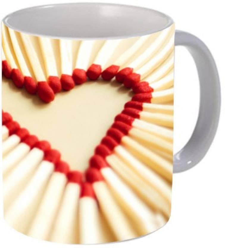 Fantaboy Matchstick love Ceramic Printed Coffee Mug