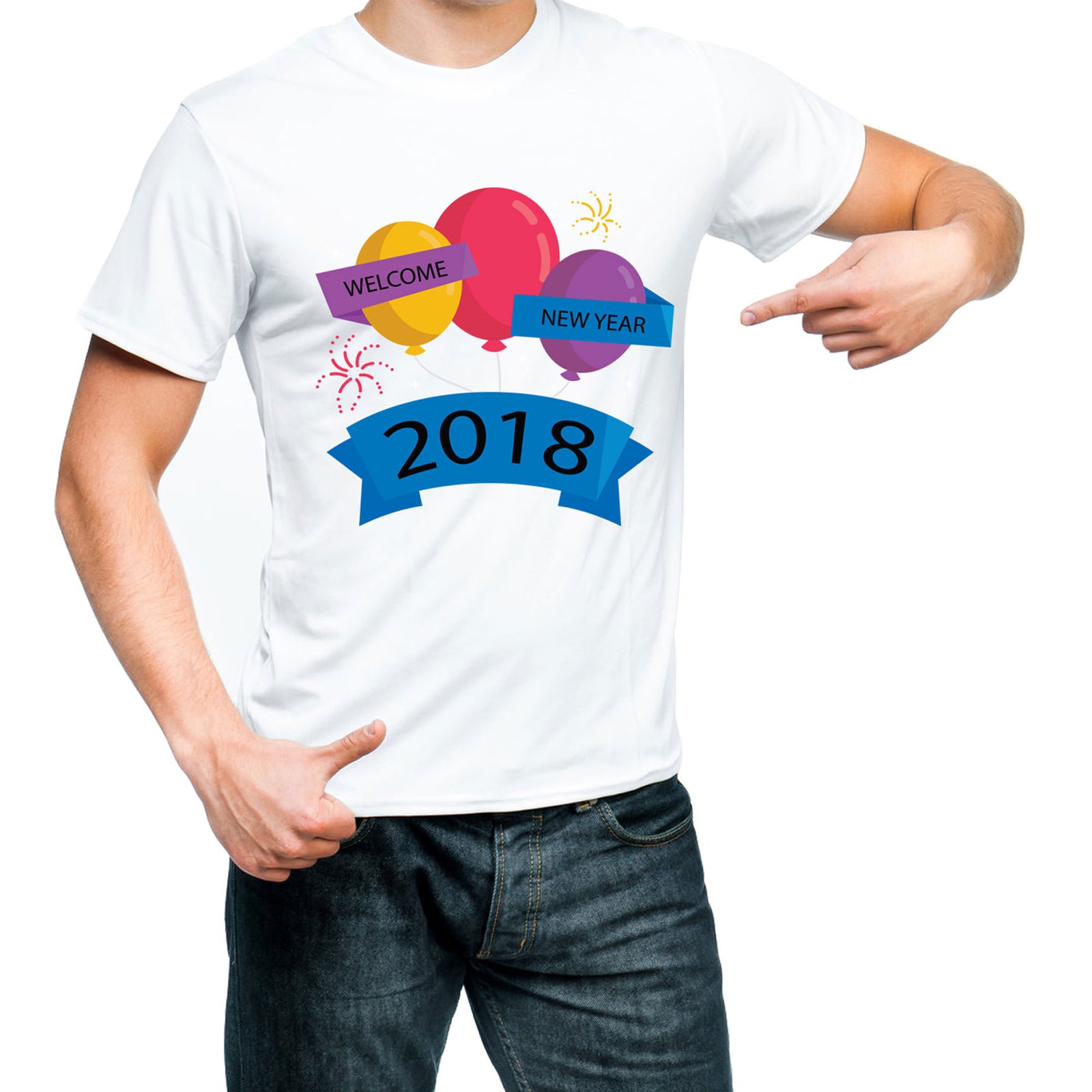 Fantaboy Happy New Year  Printed T- shirt